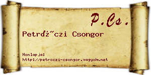 Petróczi Csongor névjegykártya